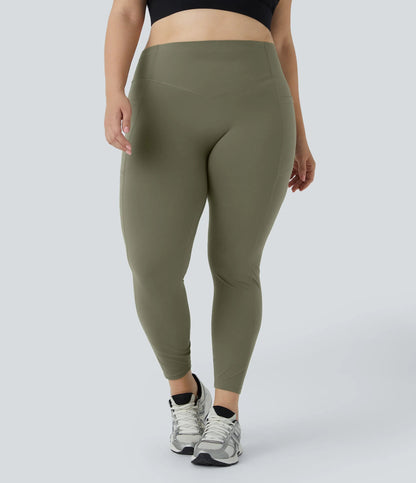 High Waisted Waist-Sculpting Shaping Training Leggings Plus Size