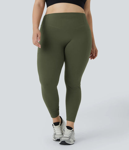 High Waisted Waist-Sculpting Shaping Training Leggings Plus Size