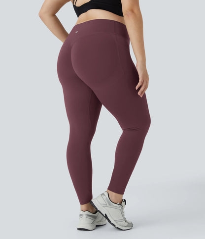 High Waisted Waist-Sculpting Shaping Training Leggings Plus Size